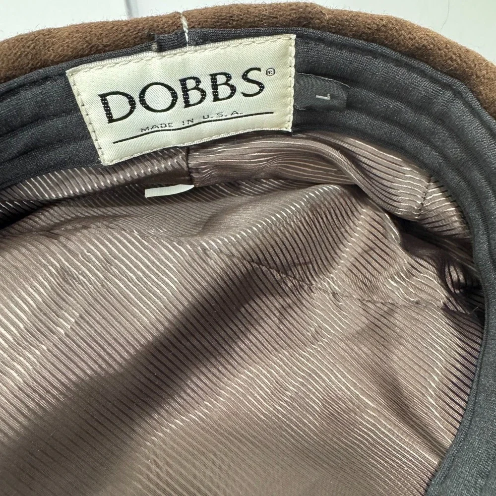 Vintage‎ Dobbs Fifth Ave Wool Retro Heritage Newsboy Ivy Gatsby Flat Cap L Brown
